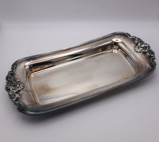 Wallace Baroque Oblong Silverplate Tray