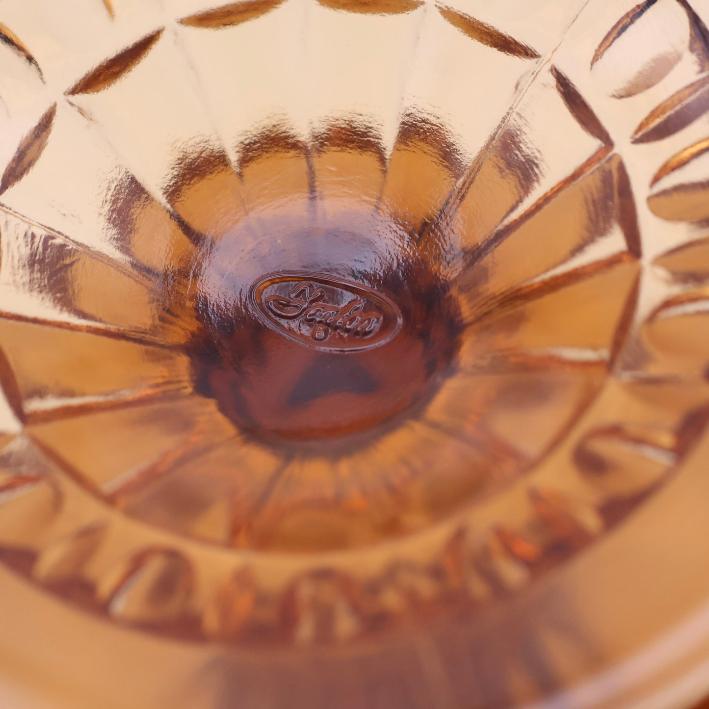 Vintage Fenton Caramel Opalescent Compote