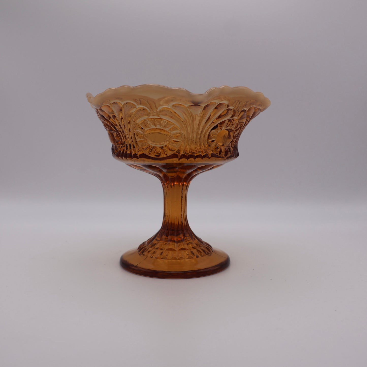 Vintage Fenton Caramel Opalescent Compote