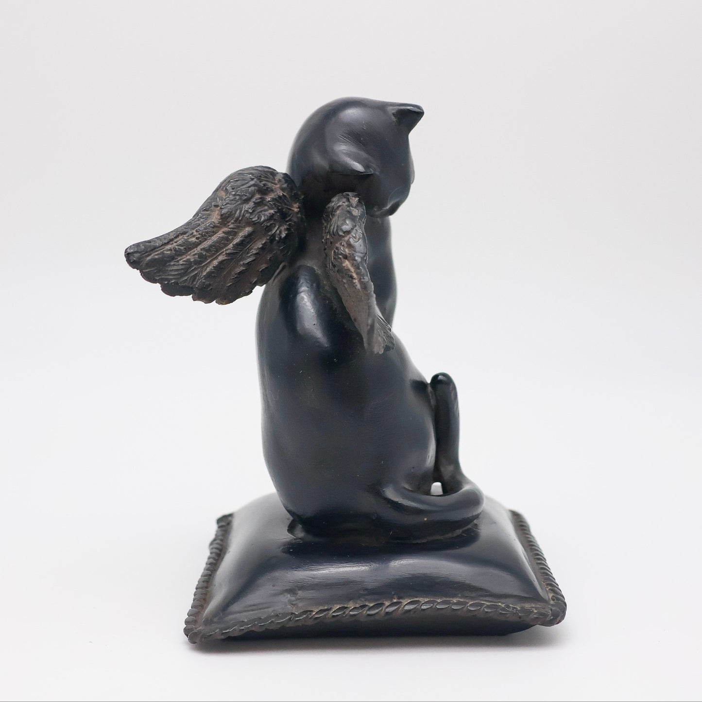 Antique Angel Cat Figurine