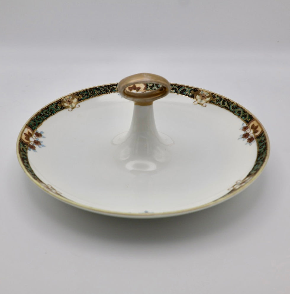Antique RC Nippon Hand-Painted Handled Serving Dish