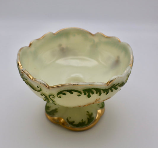 Northwood "Intaglio" Victorian Custard Glass Compote (as-is)
