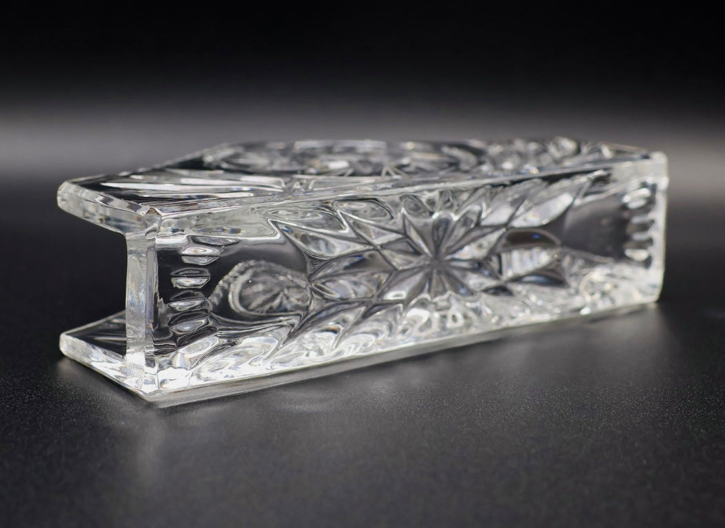 Vintage Polish Cut Crystal Napkin/Letter Holder or Desk Organizer