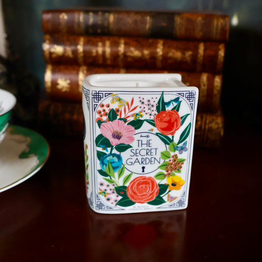 The Secret Garden Ceramic Book Candle | Jasmine & Cedarwood