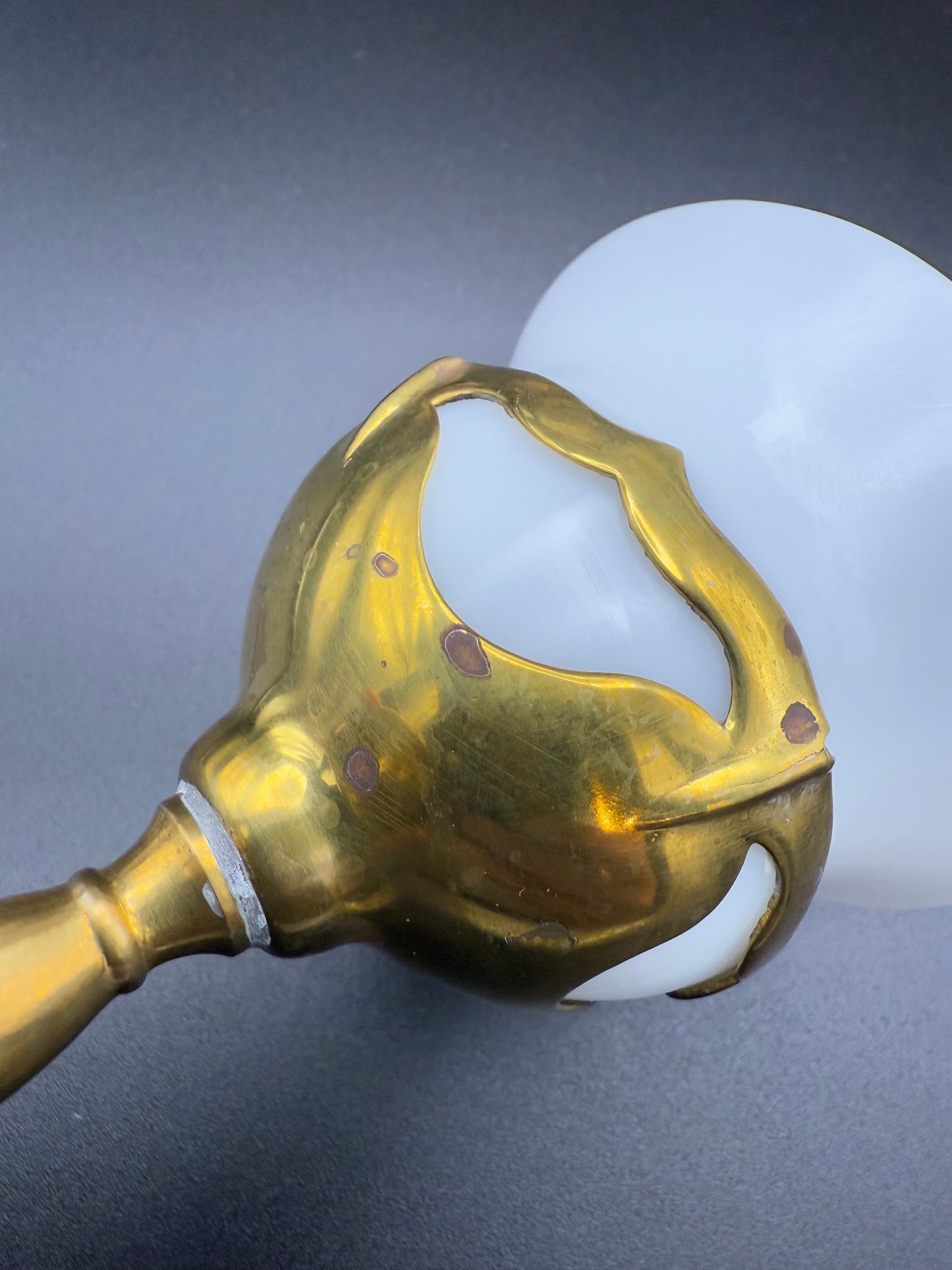 Farber Brothers Krome Kraft Goblets- Milk Glass