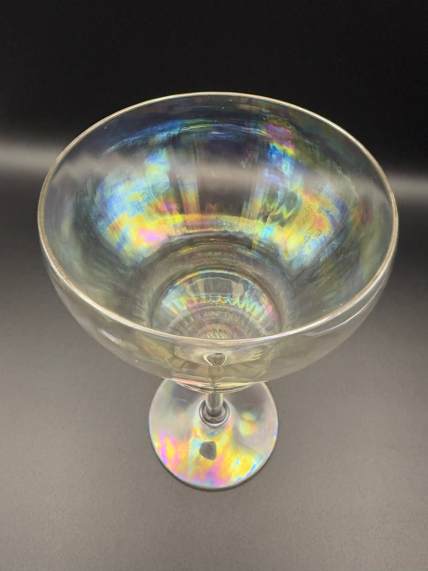 Fostoria Mother of Pearl Iridescent Water Goblets (Set of 2)