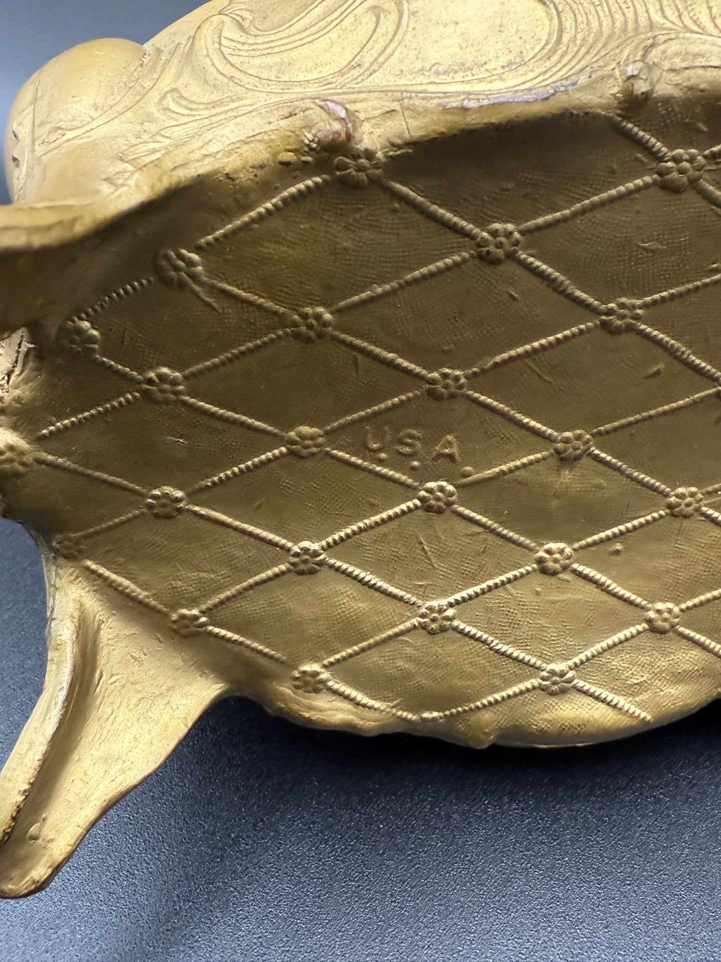 Antique Art Nouveau Jewelry Casket Marked “U.S.A."