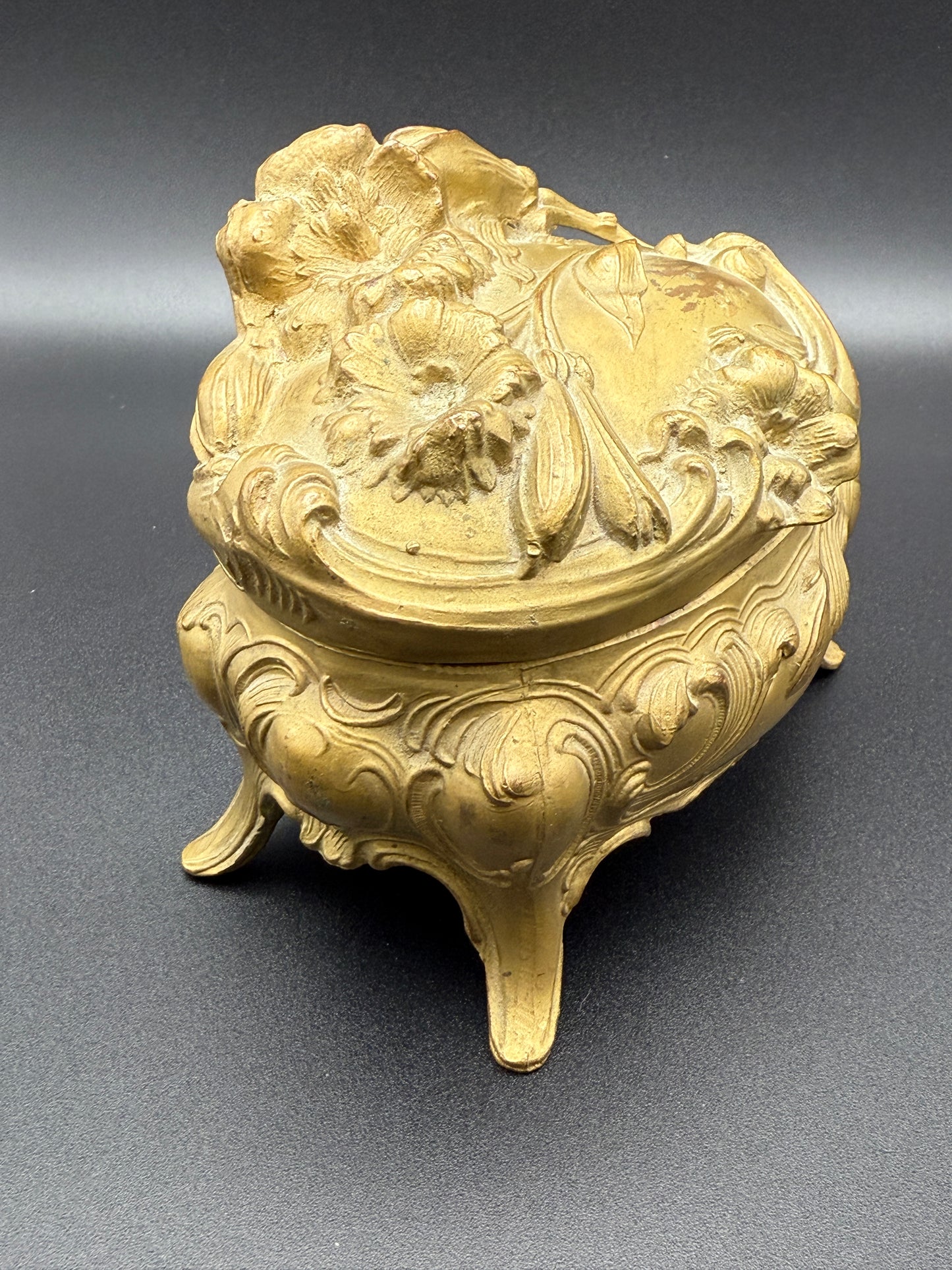 Antique Art Nouveau Jewelry Casket Marked “U.S.A."