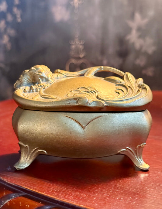 Jennings Brothers Art Nouveau Gilt Jewelry Casket (c.1905–1915)