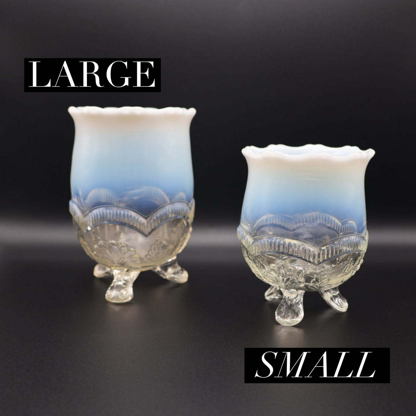 National Glass Manila Opalescent Spooner Bowl - Large