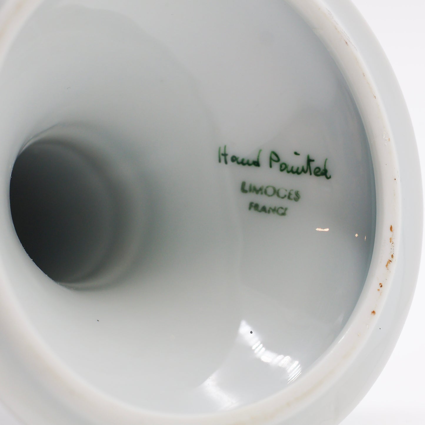 Pair of Limoges Hand-Painted Candlestick Holders