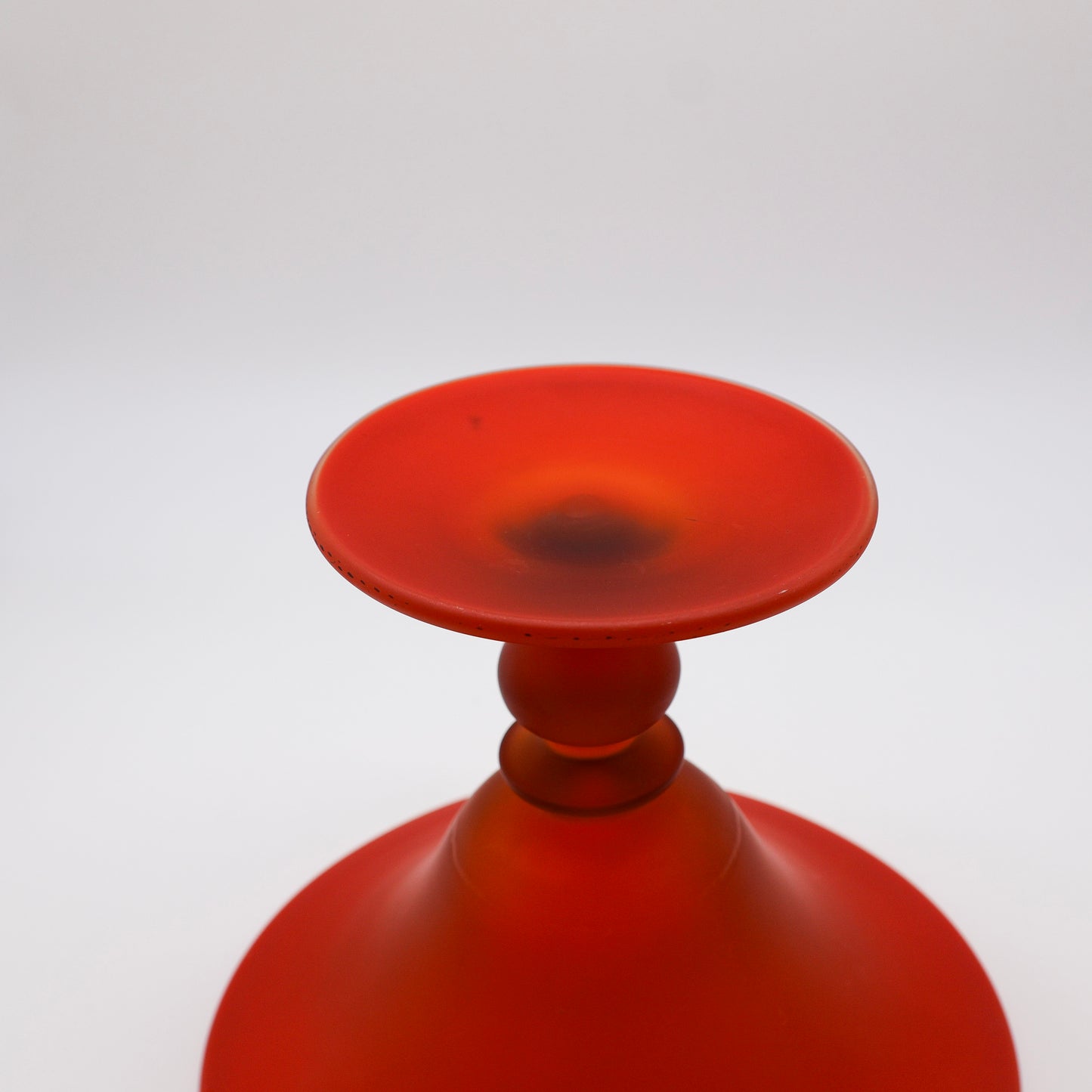 Tiffin Satin Ruby Red Glass Compote