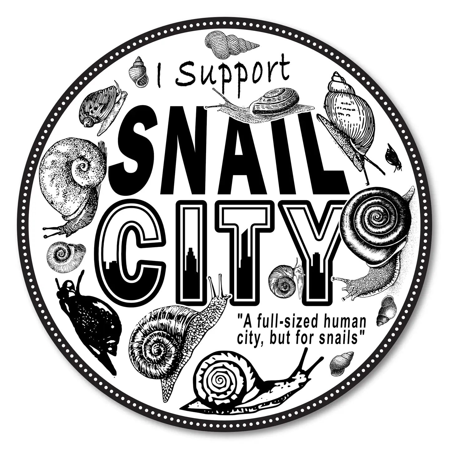 Snail City Vinyl Sticker