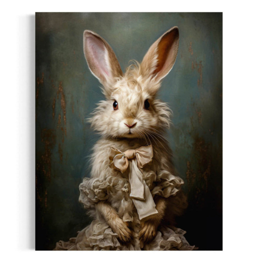 Victorian White Rabbit Art Print (8" x 10")