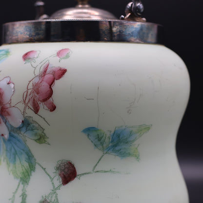 Biscuit Jar with Flowers and Berries