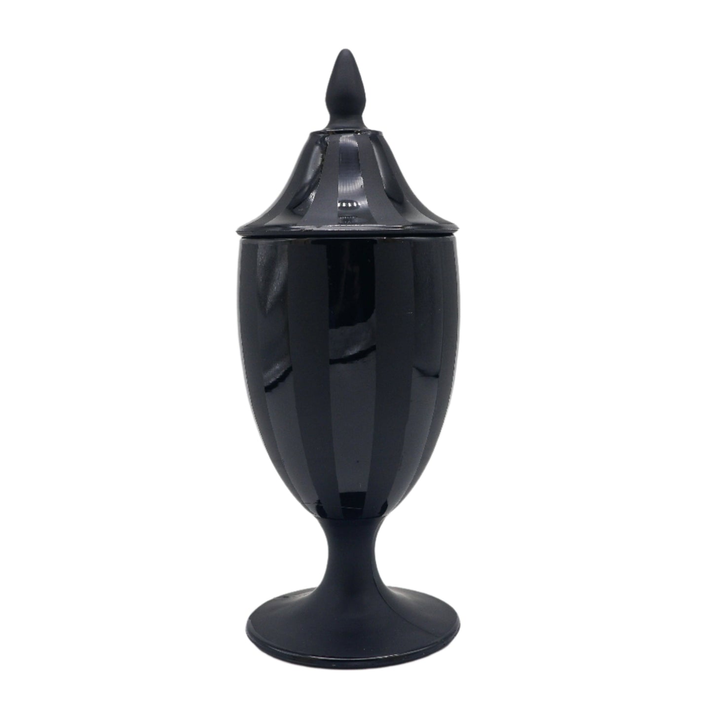 Fenton Black Covered Jar / Urn