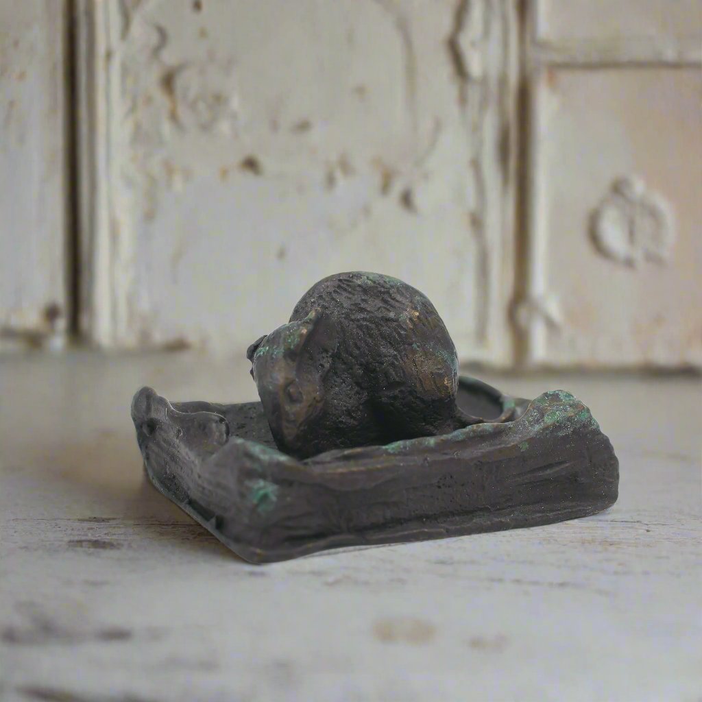 Antique Cast Bronze Mouse Figurine