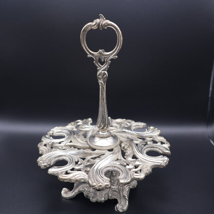 Crystal Cut Brandy Glasses with Stand