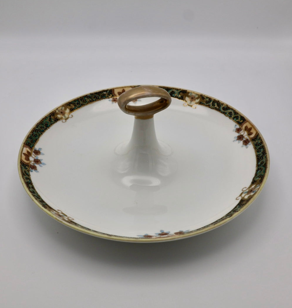 Antique RC Nippon Hand-Painted Handled Serving Dish