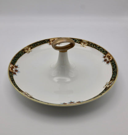 Antique RC Nippon Hand-Painted Handled Serving Dish