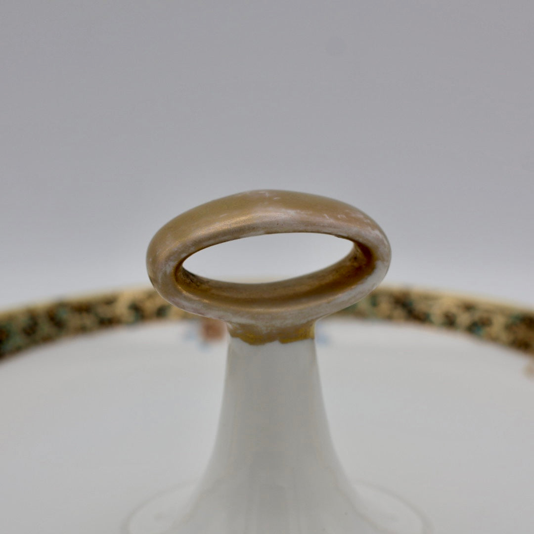 Antique RC Nippon Hand-Painted Handled Serving Dish