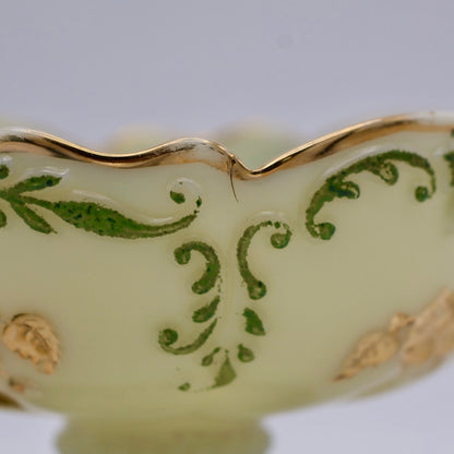 Northwood "Intaglio" Victorian Custard Glass Compote (as-is)