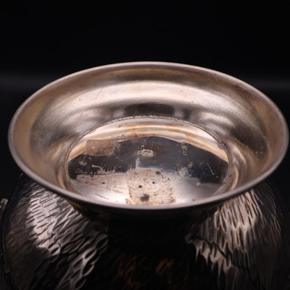 Vintage Mid-Century Mexican Hammered Silverplate Lidded Tureen