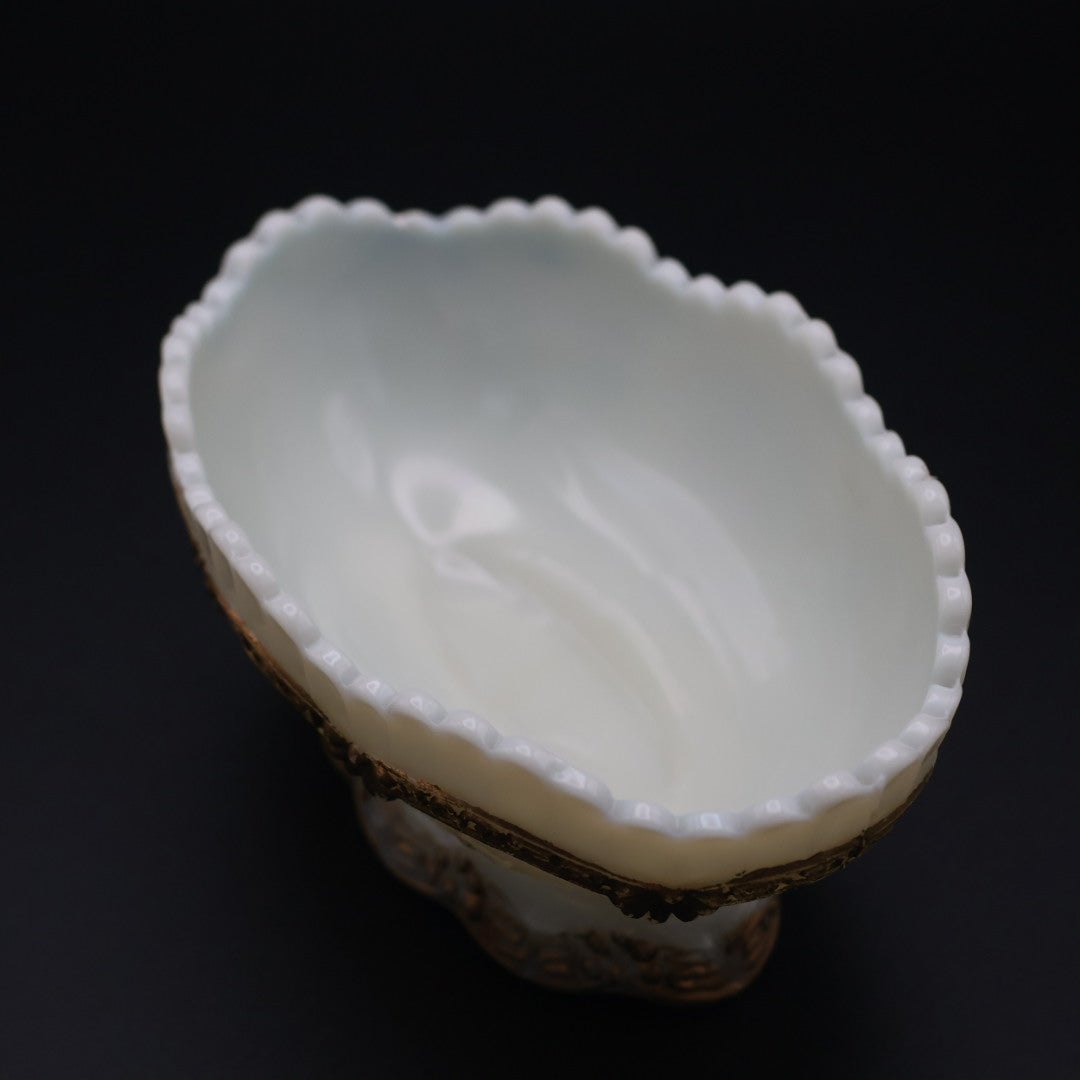 Northwood “Chrysanthemum Sprig” Custard Glass Bowl (1888)