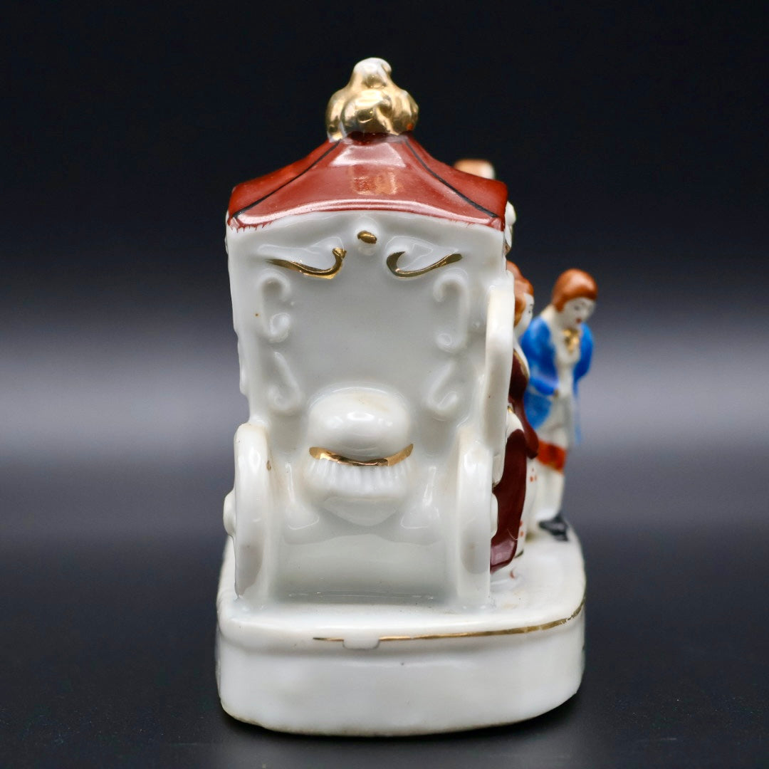 Pico Japan Hand Painted Horse Stage Coach Figurine