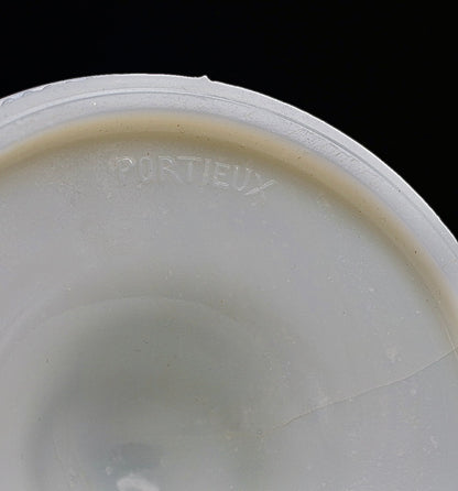 Portieux Vallerysthal Opaline Milk Glass Mermaid Candlestick