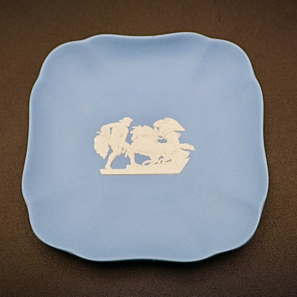 Wedgewood Jasperware Trinket Dish- Ulysses and Chariot (Square)