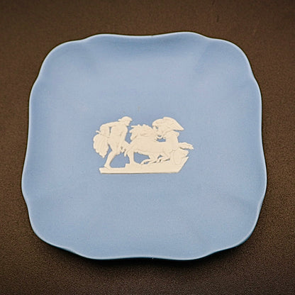 Wedgewood Jasperware Trinket Dish- Ulysses and Chariot (Square)