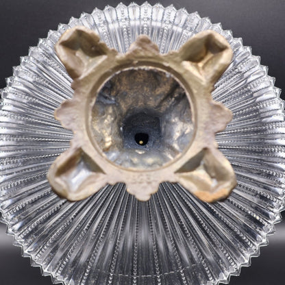 Crystal and Brass Centerpiece Stand