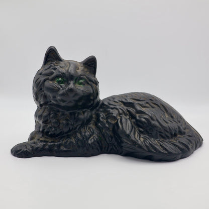 Antique Cast Iron Black Cat Figurine- Hubley-Style
