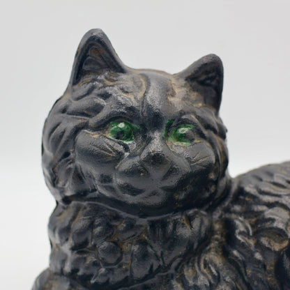 Antique Cast Iron Black Cat Figurine- Hubley-Style