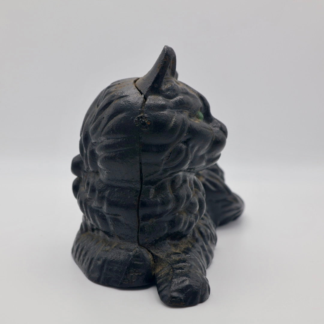Antique Cast Iron Black Cat Figurine- Hubley-Style