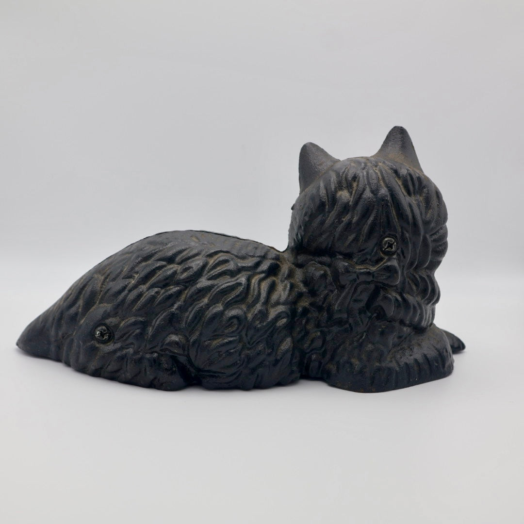 Antique Cast Iron Black Cat Figurine- Hubley-Style