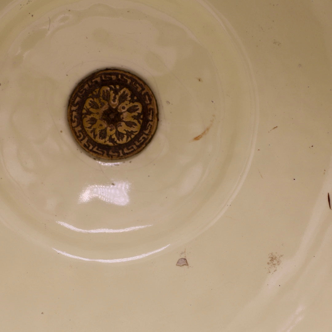 Antique European Porcelain Urn with Gilt Spelter Handles (c. 1890–1910)