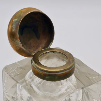 1904 American Brilliant Cut Glass Inkwell with Gilt Hinged Lid – Kansas City Golf Championship Engraving