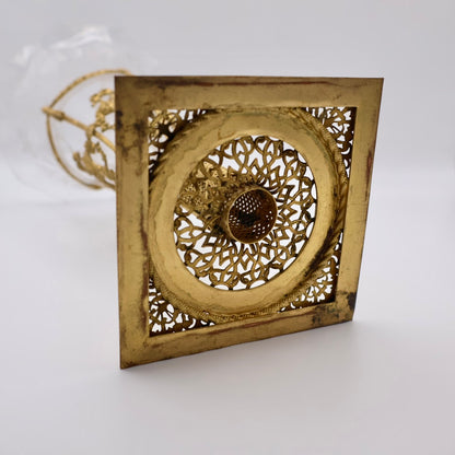 Vicotiran Cut Glass Vase with Ornate Bronze Mount