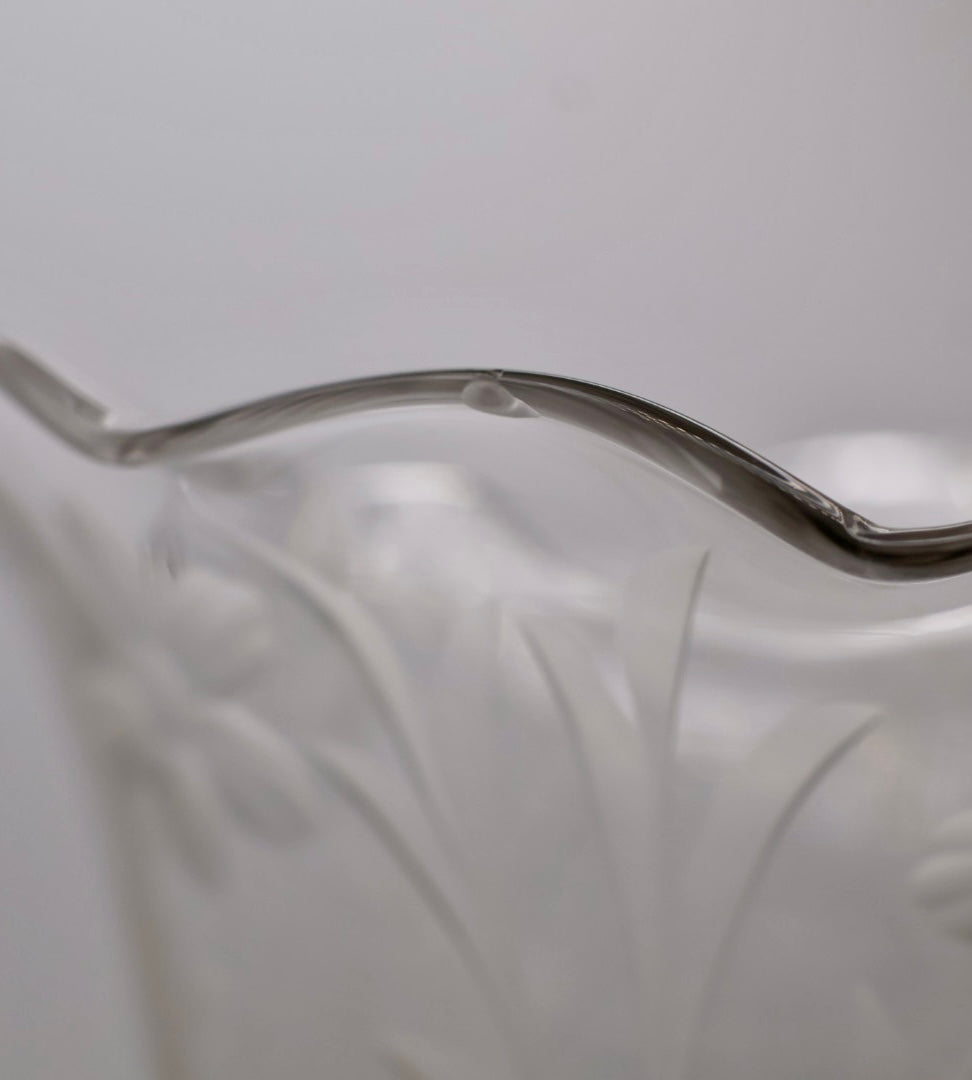 Vicotiran Cut Glass Vase with Ornate Bronze Mount