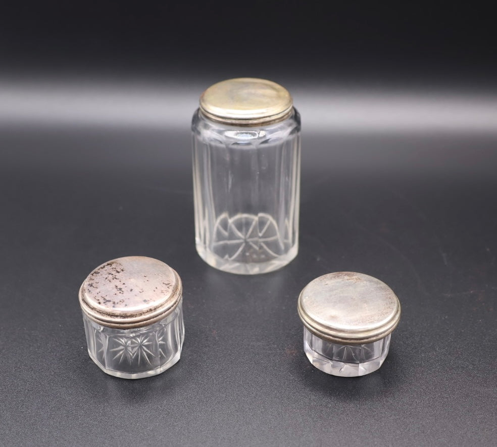 Antique Rosewood Traveling Dressing / Vanity Box with Accessories