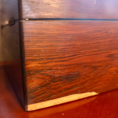 Antique Rosewood Traveling Dressing / Vanity Box with Accessories