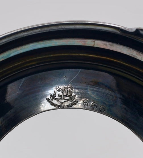 Antique-Style Silverplate Brides Basket with Emerald Green Hobnail Glass Bowl