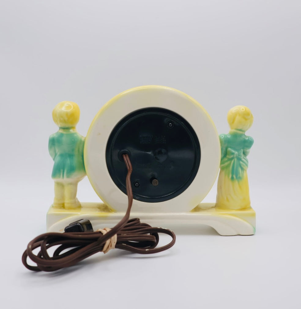 Vintage Porcelain Figural Mantel Clock