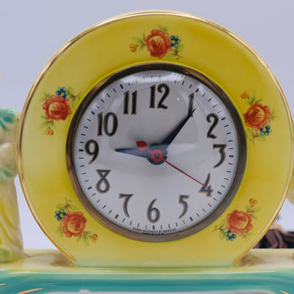 Vintage Porcelain Figural Mantel Clock