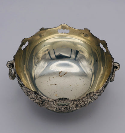 Vintage Silverplate Ornate Pedestal Bowl