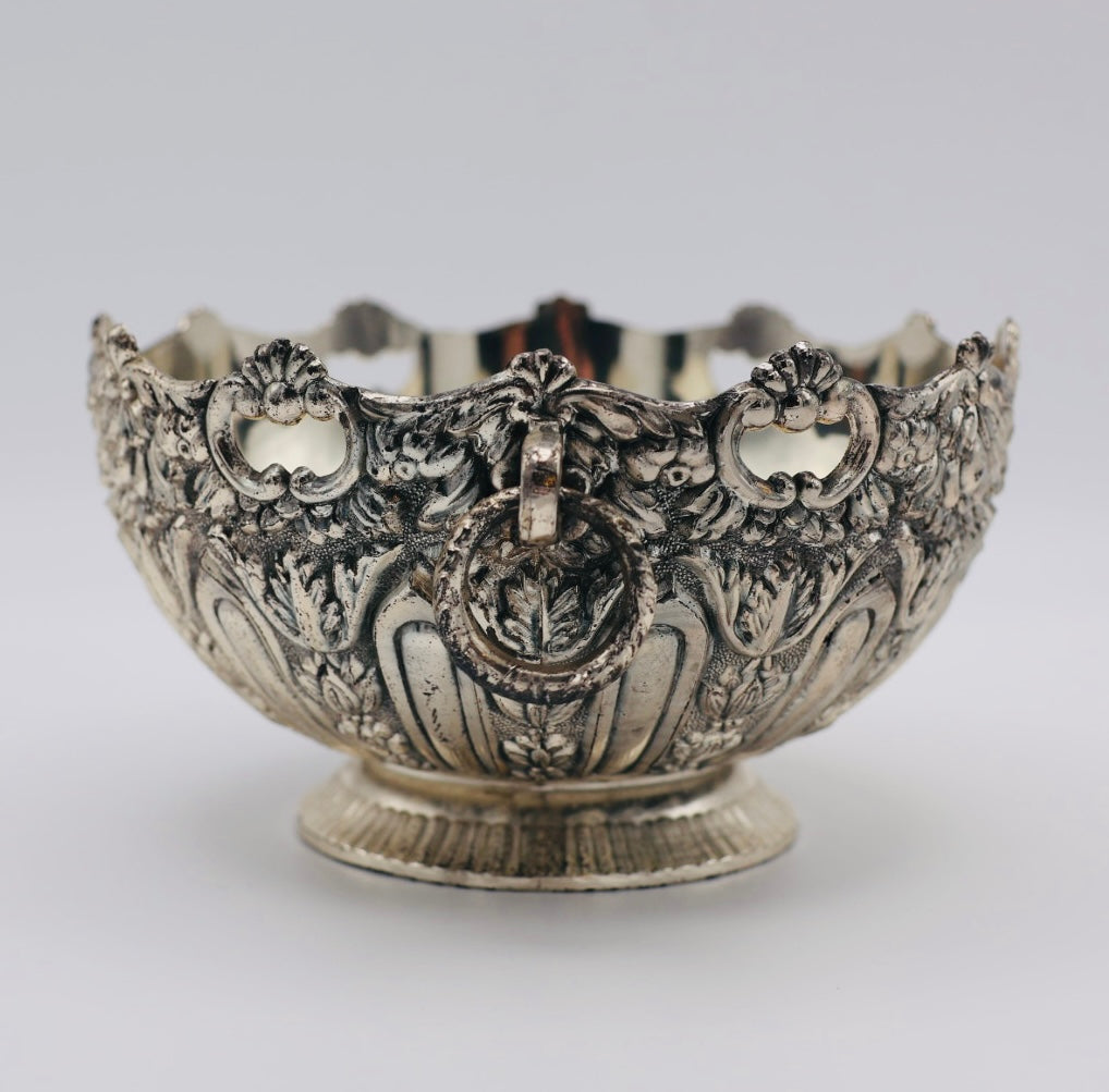 Vintage Silverplate Ornate Pedestal Bowl
