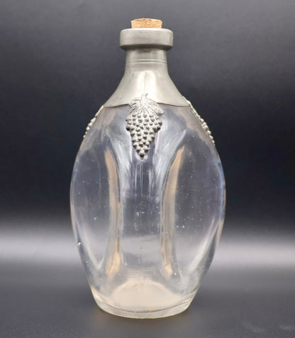 Pinch Glass Bottle with Grape Accents