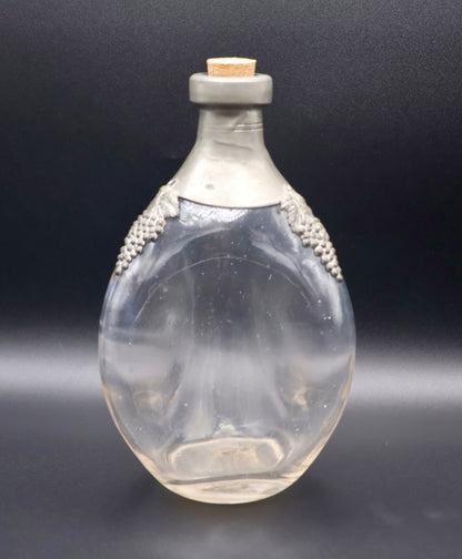 Pinch Glass Bottle with Grape Accents